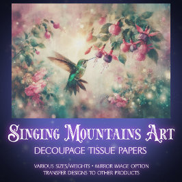 Vintage Landhummelblumen-Dekoupage Seidenpapier