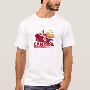 Vintage Landkarte von Kanada T-Shirt