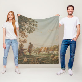Vintage ländliche Landschaftskunst Fleecedecke