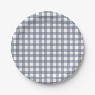 Vintage-Ländlicher-Charme-Karo-Baby-Shower-Party Pappteller