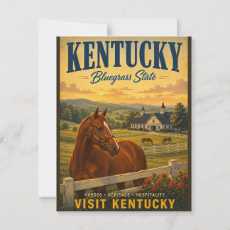 Vintage-Landschaft des Bluegrass-Staates Kentucky Mitteilungskarte
