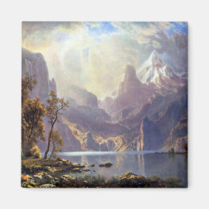 Vintage-Landschaft, Lake Tahoe von Albert Bierstad Magnet