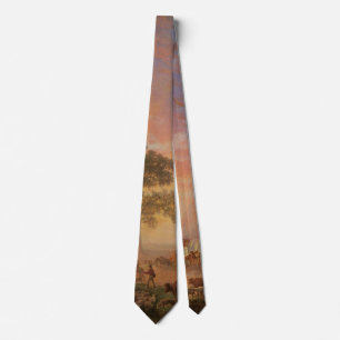 Vintage Landschaft, Oregon Trail von Bierstadt Krawatte