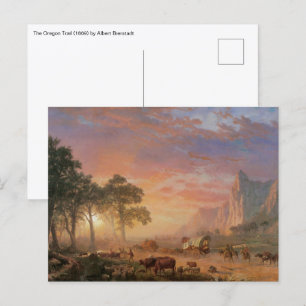 Vintage-Landschaft, Oregon Trail von Bierstadt Postkarte
