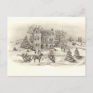 Vintage Landschaft Postkarte