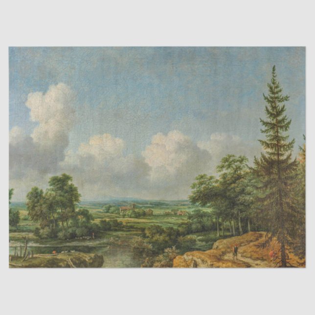 Vintage Landschaft und Sky Scene Decoupage Seidenpapier (Vorderseite)