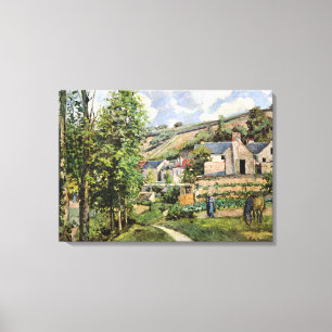 Vintage-Landschaft von Camille Pissarro in Pontois Leinwanddruck