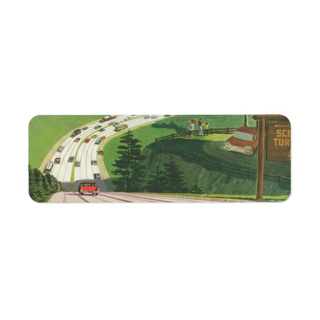 Vintage Landschaftliche amerikanische Autobahnen,  (Vorne)