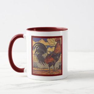 Vintage Landschaftsaufführung der Farm Tasse