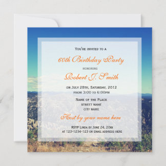 Vintage Landschaftsfotografie 60. Geburtstag Einladung