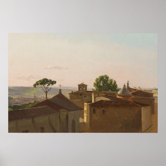 Vintage Landschaftsmalerei Poster (Vorne)