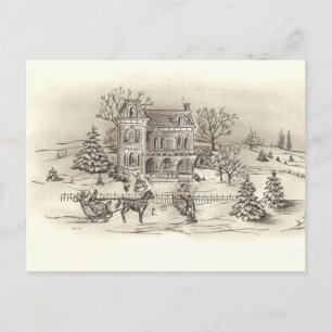 Vintage-Landschaftspostkarte Postkarte