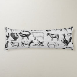 Vintage Landtiere Rustikale Collage Seitenschläferkissen