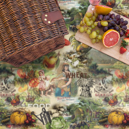 Vintage Landwirtschaft Fleecedecke