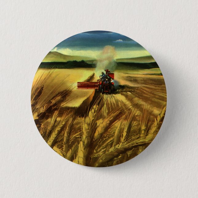 Vintage landwirtschaftliche Betriebe, Weidewirtsch Button (Vorderseite)
