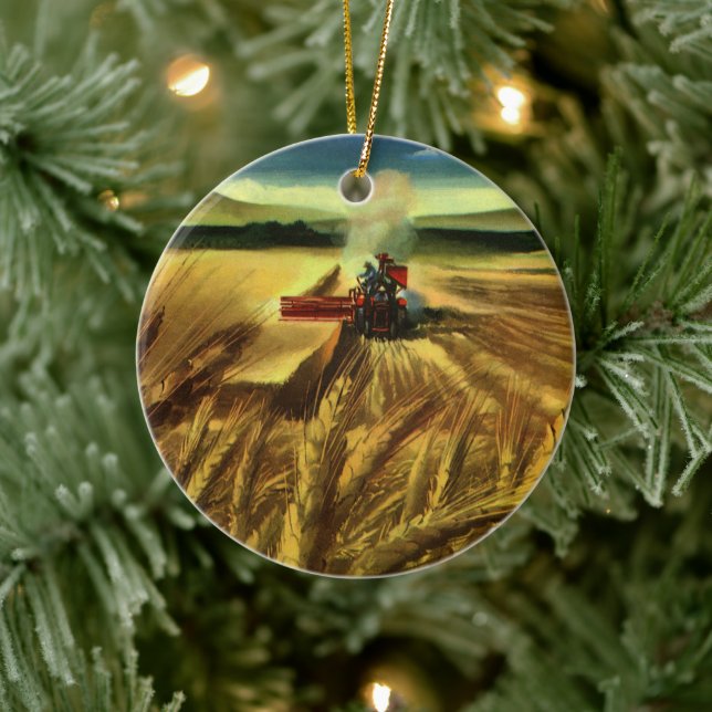 Vintage landwirtschaftliche Betriebe, Weidewirtsch Keramikornament (Baum)