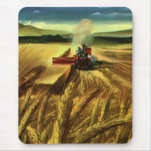 Vintage landwirtschaftlicher Landwirtschaftsbetrie Mousepad