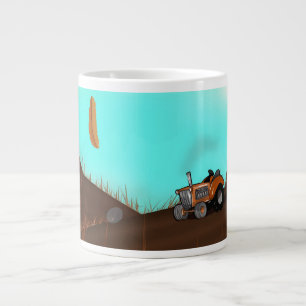 Vintage-Landwirtschaftstraktor Jumbo-Tasse