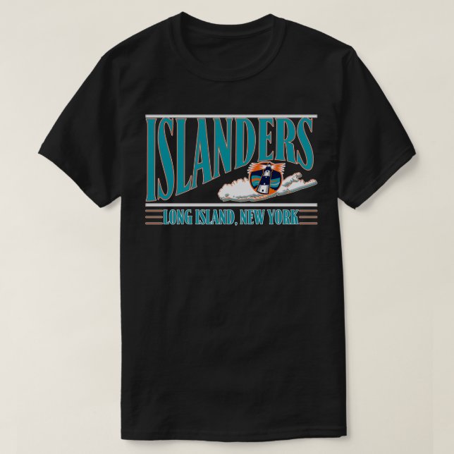 Vintage Langinsel-Inselbewohner kehren Retrohockey T-Shirt (Design vorne)