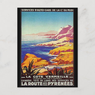 Vintage Languedoc-Roussillon, Frankreich - Postkarte