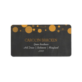 Vintage Lantern-Hochzeit Adressaufkleber