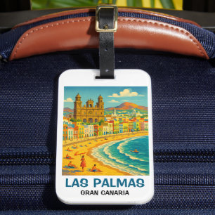 Vintage Las Palmas Gran Canaria Canteras Strand Gepäckanhänger