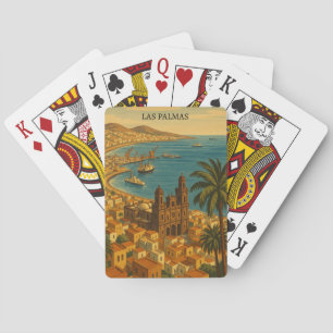Vintage Las Palmas, Gran Canaria City View Spielkarten