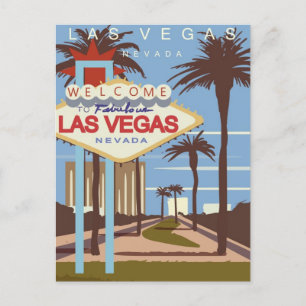 Vintage Las Vegas Nevada Grüße vom Empfang Postkarte