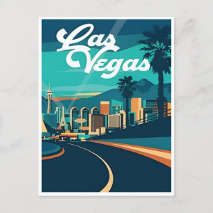 vintage Las Vegas Nevada Grüße von Willkommen Postkarte