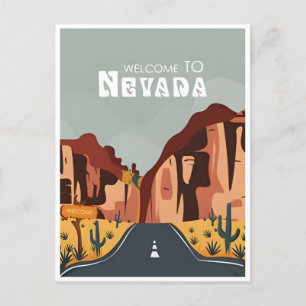 vintage Las Vegas Nevada Grüße von Willkommen  Postkarte