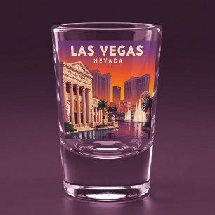 Vintage Las Vegas Nevada Schnapsglas