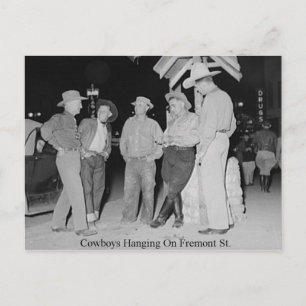 Vintage Las Vegas Street Szenen Postkarte