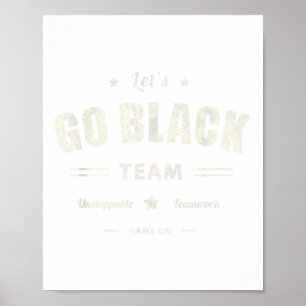Vintage Lass Go Black Team Sommer Camp Farbe Win W Poster