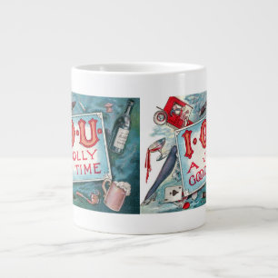 Vintage-Lasterparty, Glücksspiel Trinken Rauchen Jumbo-Tasse
