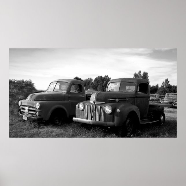 Vintage Lastkraftwagen Poster (Vorne)