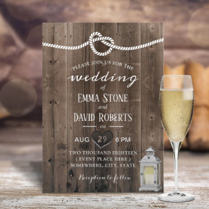 Vintage Laterne Knoten binden Scheunenhochzeit Einladung