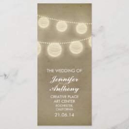 Vintage Laternen stilvolle Hochzeitsprogramme Programm