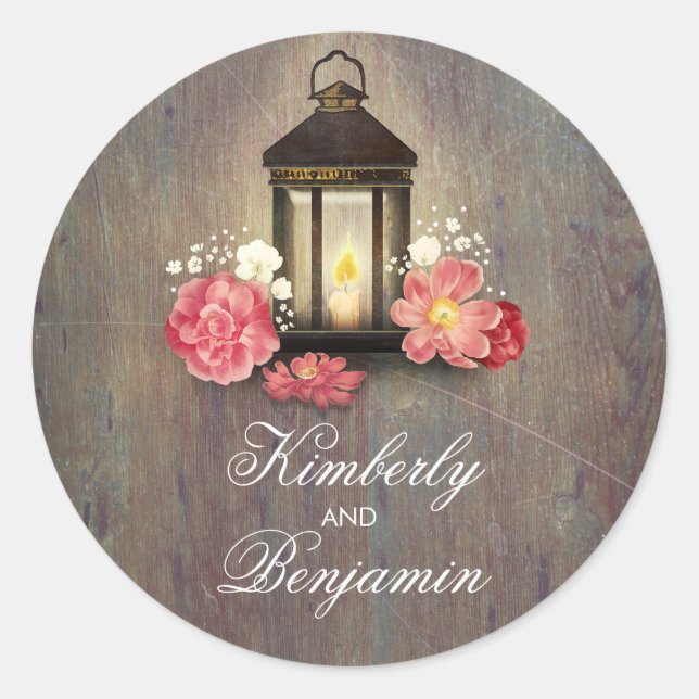 Vintage Laternenmärsche Runder Aufkleber (Vorderseite)