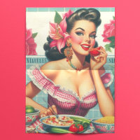 Vintage Latina Button-Up-Malerei