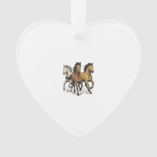 Vintage laufende Pferde Vektor Art Design_1 Ornament