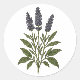 Vintage-Lavendel-Aufkleber - rund Runder Aufkleber