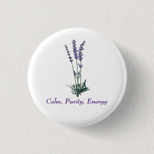 Vintage Lavendel-Blume Button