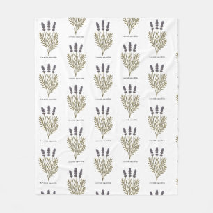 Vintage Lavendel-Blume Fleecedecke