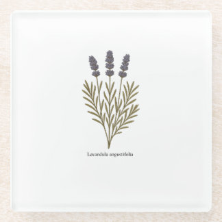 Vintage Lavendel-Blume Glasuntersetzer