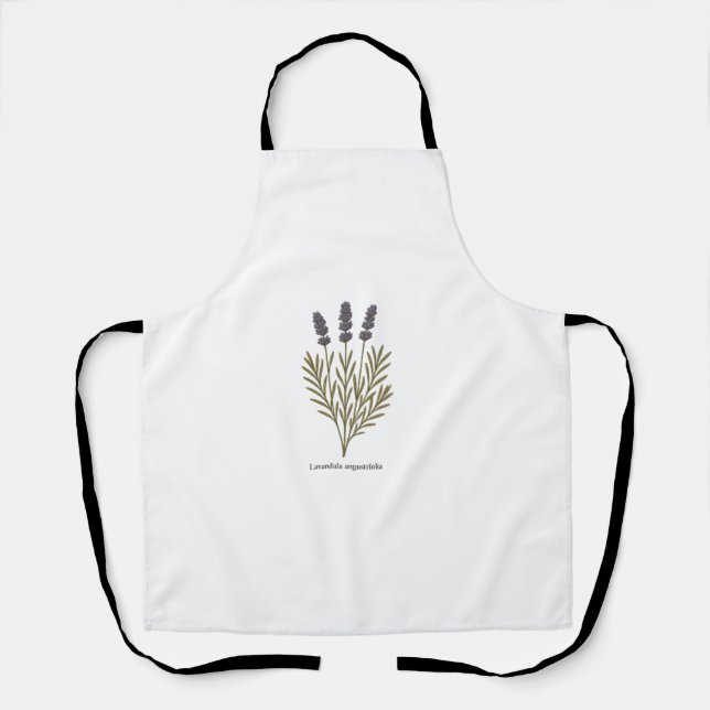 Vintage Lavendel-Blume Schürze (Vorderseite)