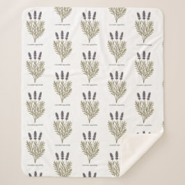 Vintage Lavendel-Blume Sherpadecke