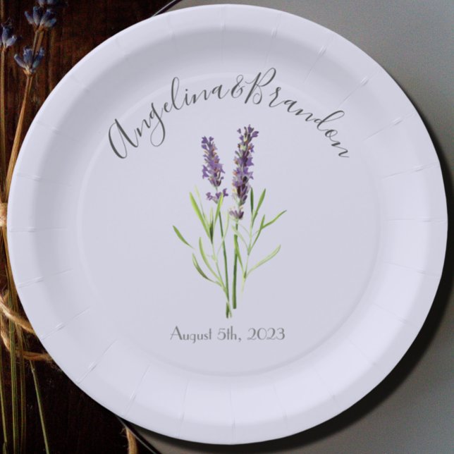 Vintage Lavendel für Hochzeiten Pappteller (Von Creator hochgeladen)