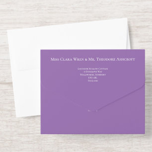 Vintage Lavendel - Goldfolie All-in-One-Einladung