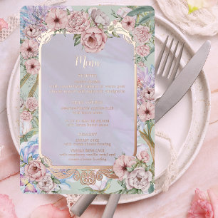 Vintage Lavendel-Hochzeitskarte Folieneinladung