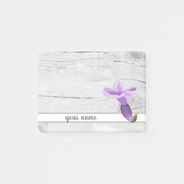 Vintage Lavendelblüte Post-it Klebezettel (Vorderseite)